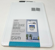 Board Dudes 11" x 14" Plastic Framed Magnetic Dry Erase Board Includes 1 Marker
