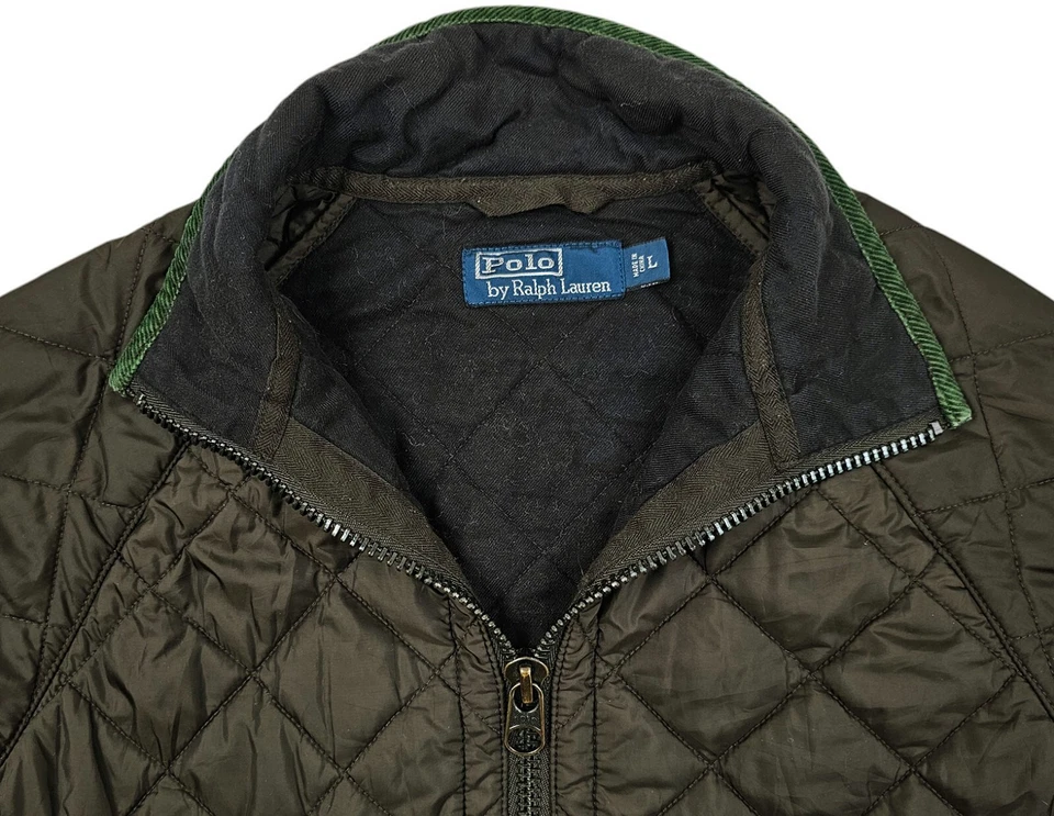 *HOT VTG Men's POLO RALPH LAUREN SPORTS QUILTED LINED JP BROWN Jacket L (*Fit M) - Image 2 of 4