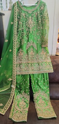 Hot indian pakistani type bollywood designer salwar kameez diamond work suit 