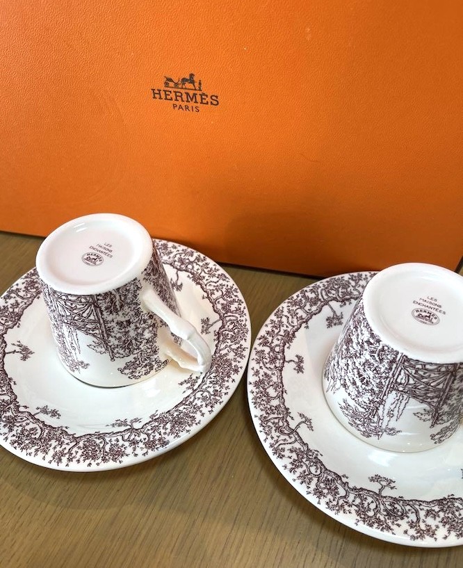 Hermes Les Maisons Enchantees Cup Saucer Tableware 2 set Francois