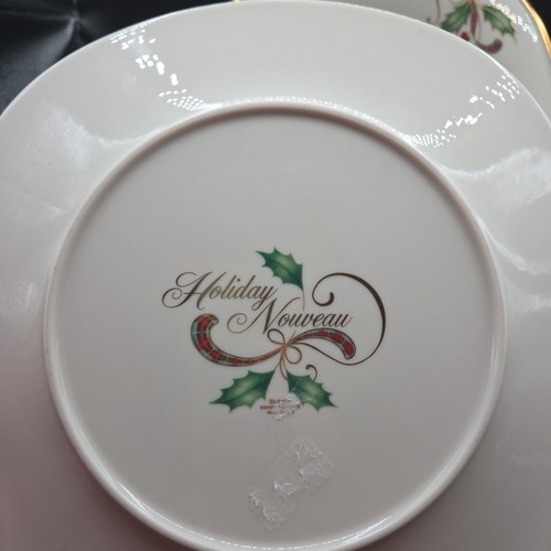 Lenox Bone China Holiday Nouveau Gold Quadratisch Essteller 10 1/4" 2er Set - Bild 3 von 4