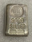 Vintage ABC (Australian Bullion Company) "RARE" 100 Grams .9998 Silver Bar!!!