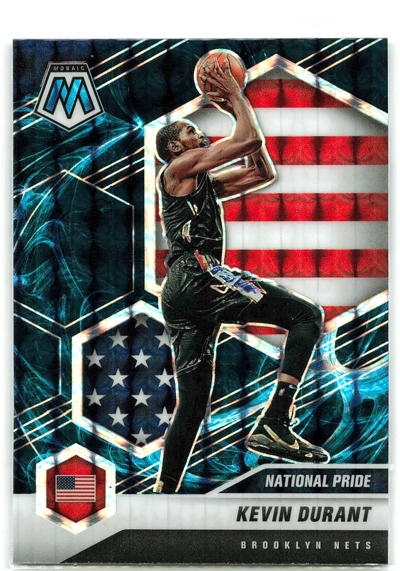Kevin Durant 2020-21 Panini Mosaic National Pride #248 GENESIS Prizm SSP Nets