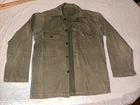 vtg WW2 US Military Army green button field shirt jacket HBT OG 107 Poplin WWII
