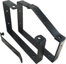 Universal Lockable Wall Ladder Rack Brackets - 2 Pack, Secure Storage, Black