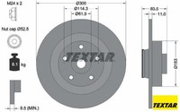 2X Bremsscheibe Textar 92233103 2 Bremsscheiben FüR Renault