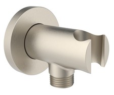 Brass Wall Supply Elbow Handshower Holder 1/2 NPT G1/2 Outlet Brushed Nickel