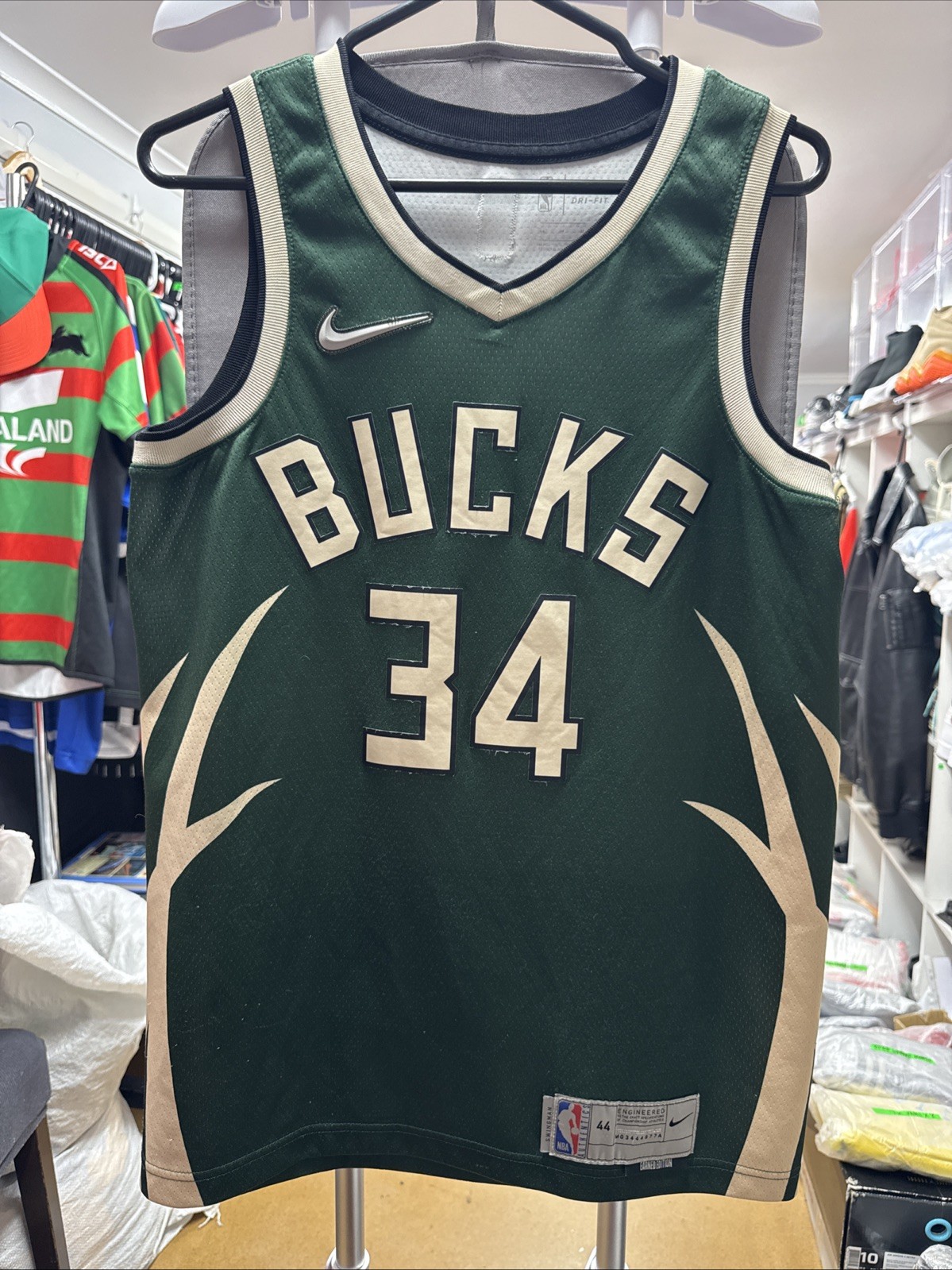 Giannis Antetokounmpo Milwaukee Bucks Nike Swingman Earned Edition Jersey Sz M