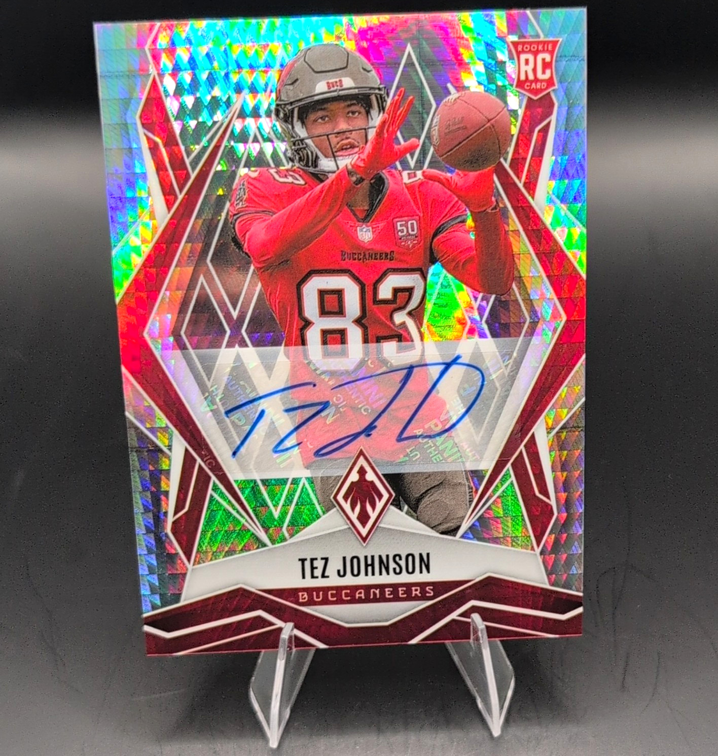 Panini 2025 Phoenix Rookies Tez Johnson Hyper Autographs RC Auto #166 Bucs