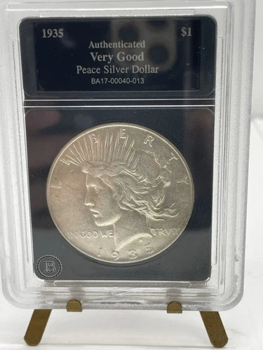 1935 Peace Silver Dollar Certified Very Good Bradford Exchange