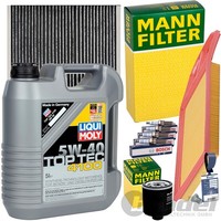 Filterset+Liqui Moly 5W40+BOSCH ZÜNdkerzen FüR VW Polo 6N2 Golf 4 Bora 1J Lupo