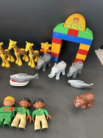 HUGE LEGO Duplo ZOO LOT My First Zoo Set #6136 #4962 #10971 Giraffe Tiger Polar
