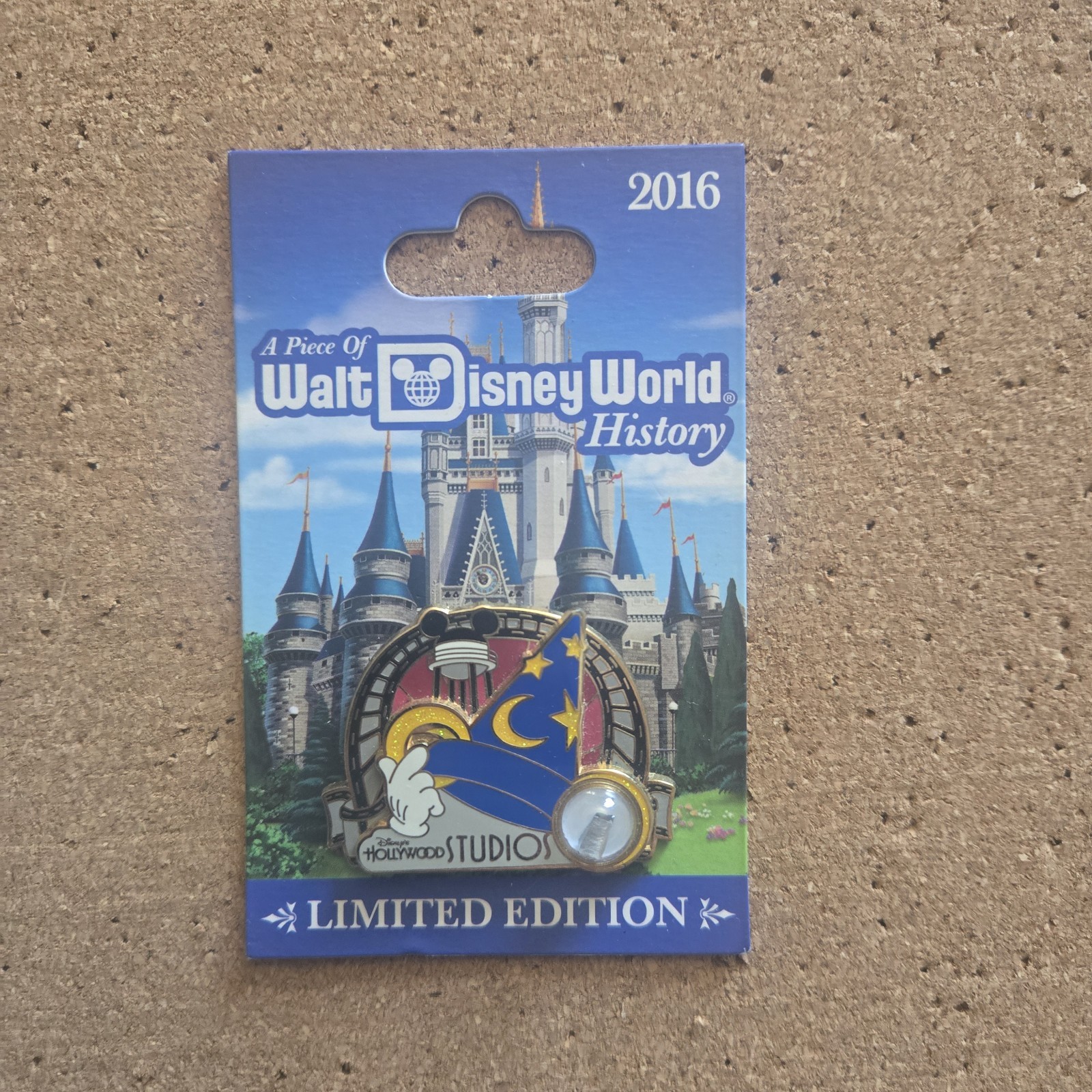 Hollywood Studios Sorcerers Hat Piece of Disney World History Pin 2016 LE 1500