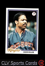 Texas Rangers Dock Ellis #209 Topps Baseball Near Mint or Better
