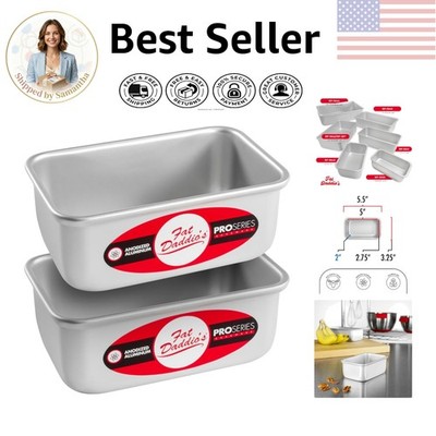 Anodized Aluminum Bread Loaf Pans - Set of 2, Ideal for Creating Masterpieces