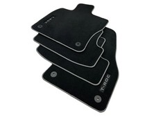 Original VW T-Roc Premium Fußmatten Velours Textilfußmatten schwarz m Schriftzug