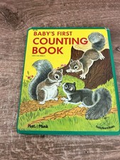 Vintage kids Book Baby's First Counting Book Platt & Munk Teddy Board Books 1960