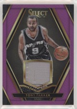 2015-16 Panini Select Swatches Purple Prizm 11/75 Tony Parker #51 HOF 00ix