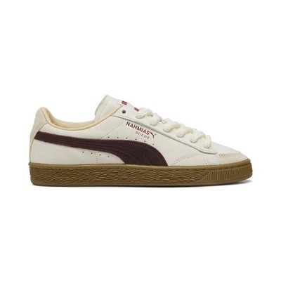 PUMA Nahmias Suede Vintage Red Lace Up  Mens Off White Sneakers Casual Shoes 407