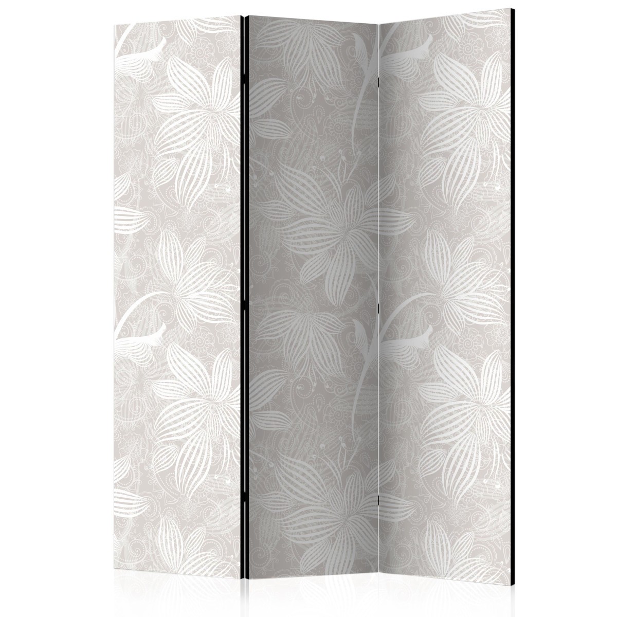 Paravent 3 volets Floral Elements 135x172cm en toile intissée décorative