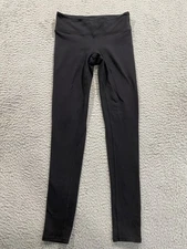 Alo Yoga Leggings Womens XS Black Moto Pintuck Panels High Rise Athletic Gym