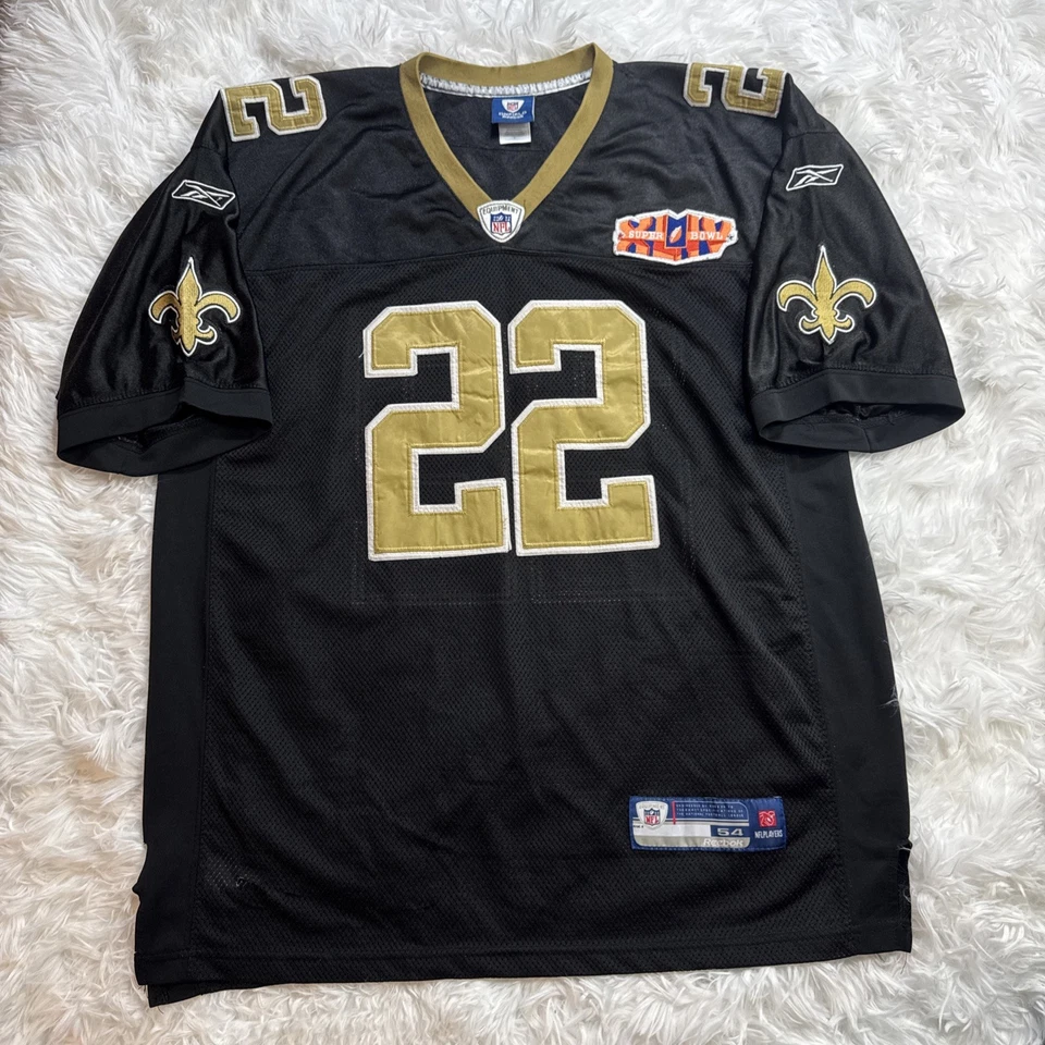 Rare! New Orleans Saints Jersey Super Bowl Tracy Porter Reebok Men 52 XL Flaw - Image 2 of 4