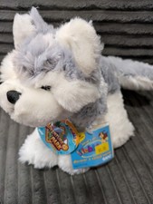 Ganz Webkinz Husky Plush HM120 Dog Stuffed Animal Brand New With Sealed Code