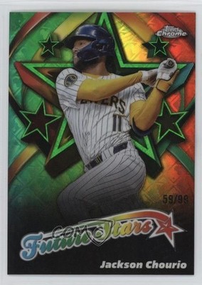 2025 Topps Chrome Logofractor Edition Green Refractor 59/99 Jackson Chourio 4f5