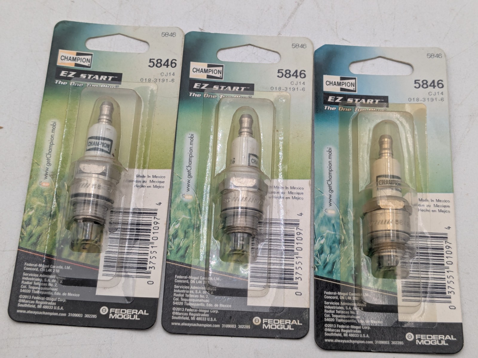 Champion EZ Start 5846 Spark Plug Set of 3