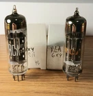 2- Vintage Tested Strong RCA 6X4A Amplifier Audio Black Plate Vacuum Tube