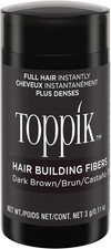 Toppik Hair Building Fibres Powder, Dark Brown, 3G Bottle - for a Thicker-Lookin