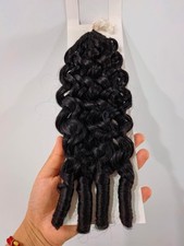16 Inches 60g Human Crochet Hair Burmese Curly Feather Crochet Human Hair Extens