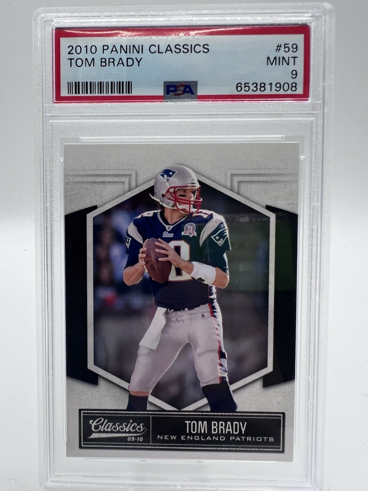 Tom Brady 2010 Panini Classics #59, PSA 9 Patriots