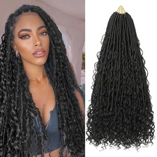 18 inch Boho Soft Locs Crochet Hair 8 Packs Boho Faux Locs Crochet Hair Pre-loop