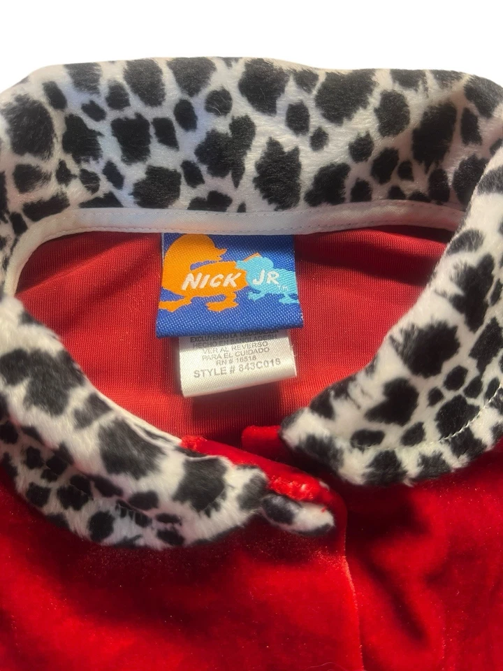 Nick Jr Dora The Employer Y2K Red Velour Dress With Faux Fur 4T - Image 3 of 4