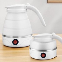 600ML Electric Foldable Kettle Main Camping Travel Silicone White Free Delivery