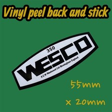 Image of WESCO Oil 350 jug pourer Vintage Vinyl sticker Classic drum bottle Can Oils Tin
