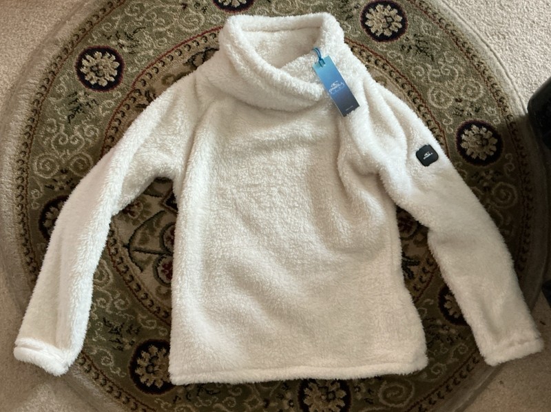 O'NEILL Blue. White Sherpa Fleece Sweatshirt Youth Girls Size 12  Pullover