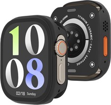 3 in 1 Metal Case for Apple Watch Ultra 49mm, Shockproof Bumper  Screen Protect