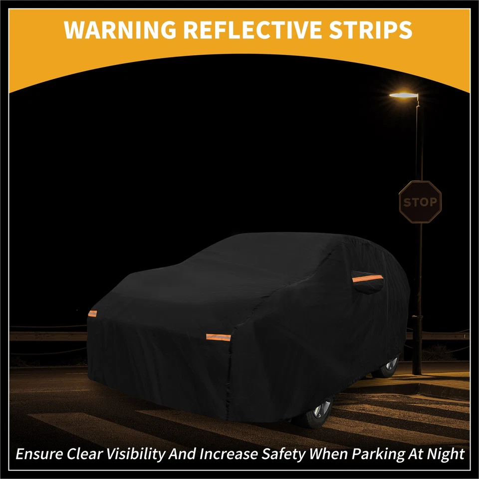 Fundas de coche para todo tipo de clima para Toyota Sienna negras 190T-PU con cremallera izquierda Foto 3 de 4