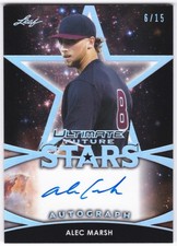 2019 Leaf Ultimate Alec Marsh Auto Future Stars Autographs Silver Spectrum #/15