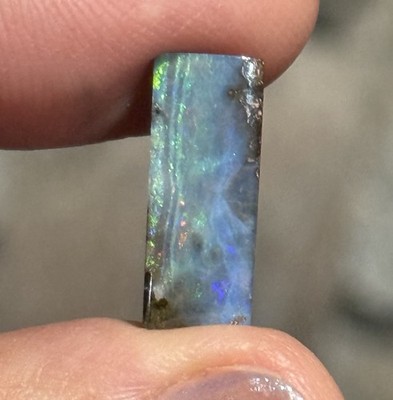 6ct 17.4x6.8x3.9mm Blue Australian Boulder Opal Split Cabochon Gem