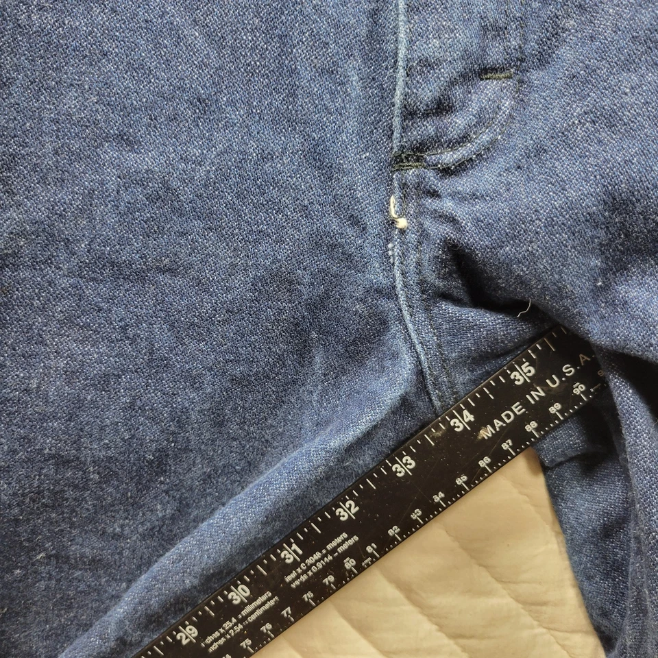 Pantalones de mezclilla Wrangler FR para hombre 34x34 azul FR31MWZ resistente al fuego calce relajado Foto 3 de 4