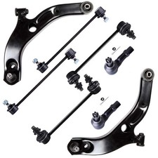 K620071 8pc Suspension Kit Control Arm Tie Rod End Stabilizer Link Protege 01-03