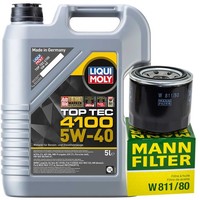 MotoröL Set Liqui Moly 5W-40 5 Liter + ÖLfilter FüR Hyundai Isuzu KIA Mazda Opel