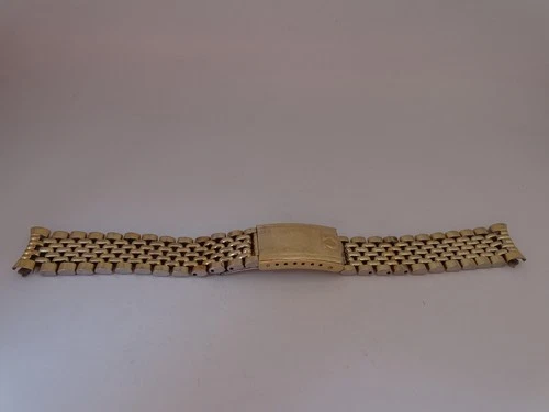 Omega Holzer Bracelet Beads of Rice Gold Plated & Steel 18mm Original