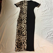 Win Win Bodycon Women’s Bi-color Animal Print Maxi Large *see Measurements