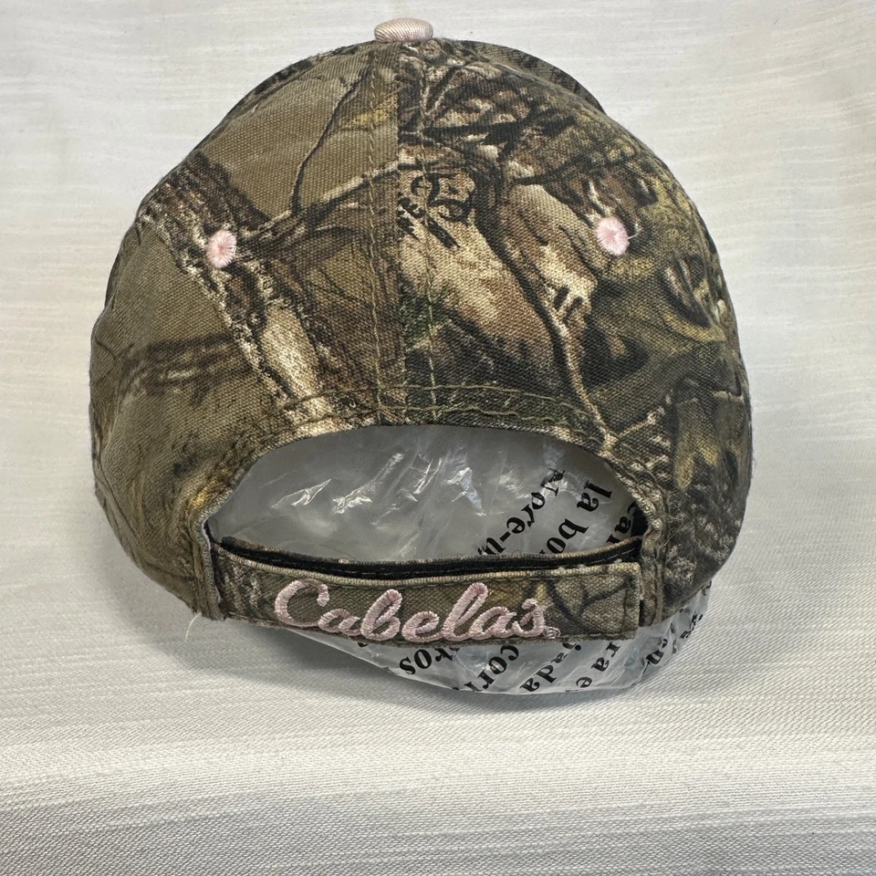 Cabela's Damas Sombrero Gorra RealTree Camuflaje Rosa Acentos Correa Trasera Ajustable Foto 4 de 4