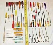 VTG Lifetime Collection of SMALL and TINY SCREWDRIVERS  Wooden, Plastic, Metal