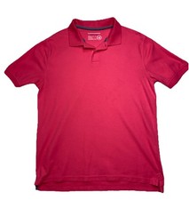Mens Solid Pink Saddlebred Medium Polo Short Sleeve Shirt